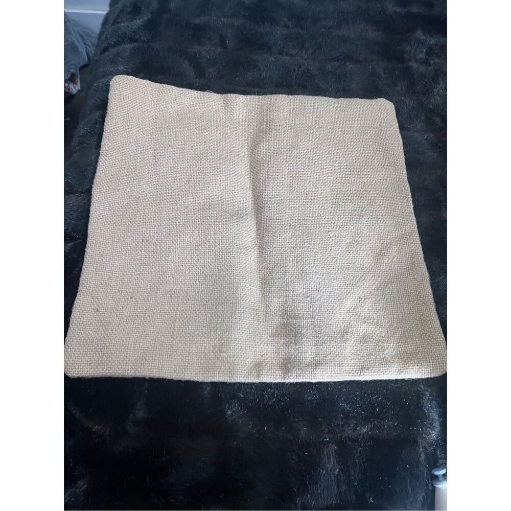 Natural bamboo colored jute pillow case 17x18‎